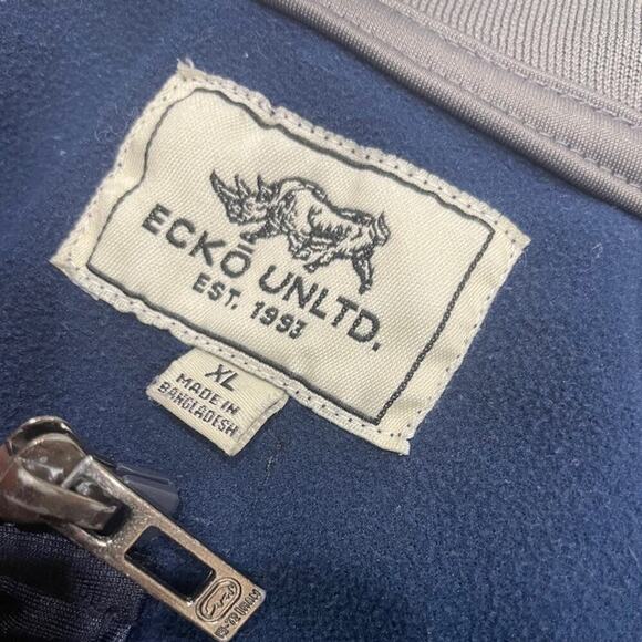 ECKO UNLIMITED TRACK JACKET RHINO BLUE/GRAY STREETWEAR RETRO SZ XL made 2015 - Picture 2 of 15